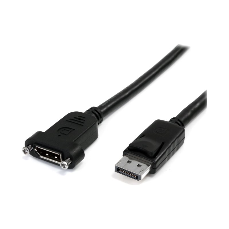 StarTech.com Câble DisplayPort à Montage sur Panneau de 91cm - 4K x 2K - Câble d'Extension DP 1.2 M/F - Câble d'Extension Vidéo DP avec Connecteur DP à Montage sur Panneau - Câble pour Moniteur DP