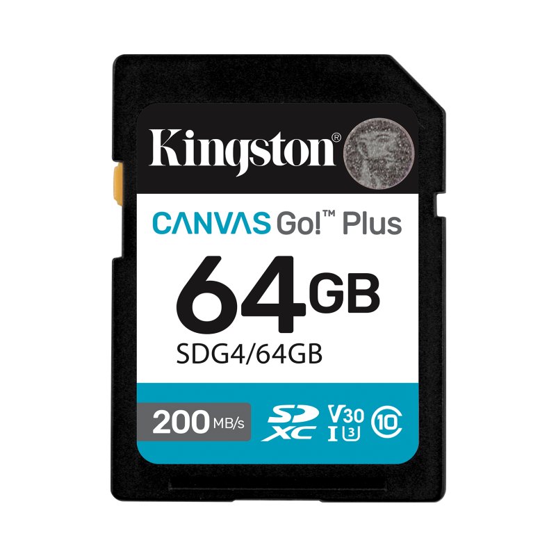 Kingston Technology Canvas Go! Plus 64 Go SDXC Canvas Go Plus Gen4 200 Mo/s C10 UHS-I U3 V30
