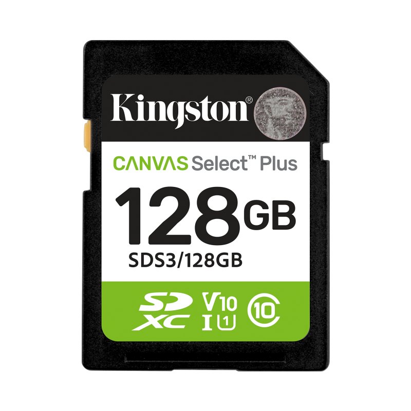 Kingston Technology 128 Go SDXC Canvas Select Plus Gen3 150 Mo/s C10 UHS-I U1 V10