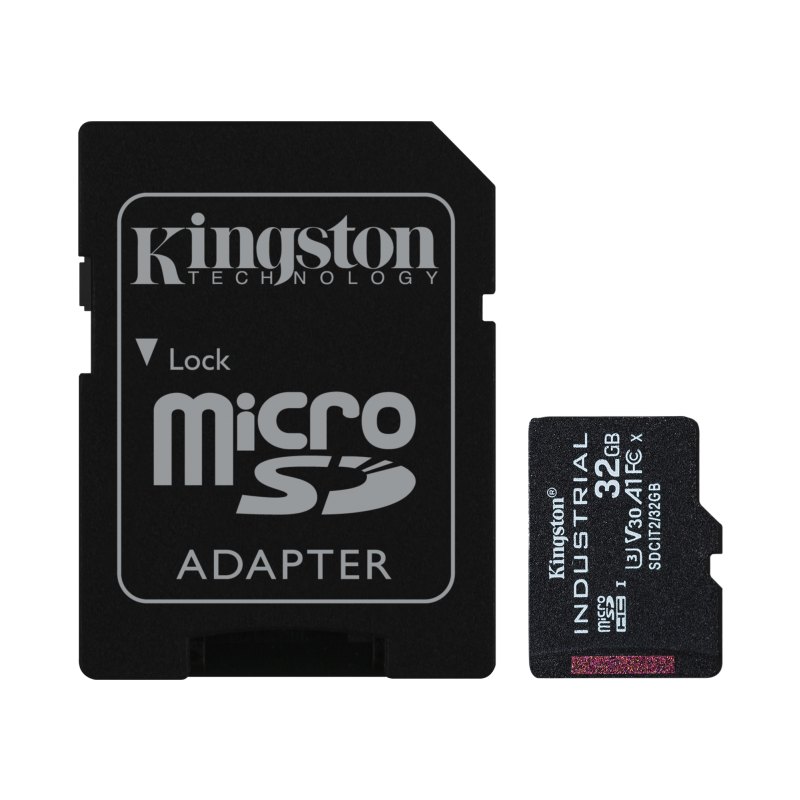 Kingston Technology 32GB microSDHC Industrial C10 A1 pSLC Card + SD Adapter
