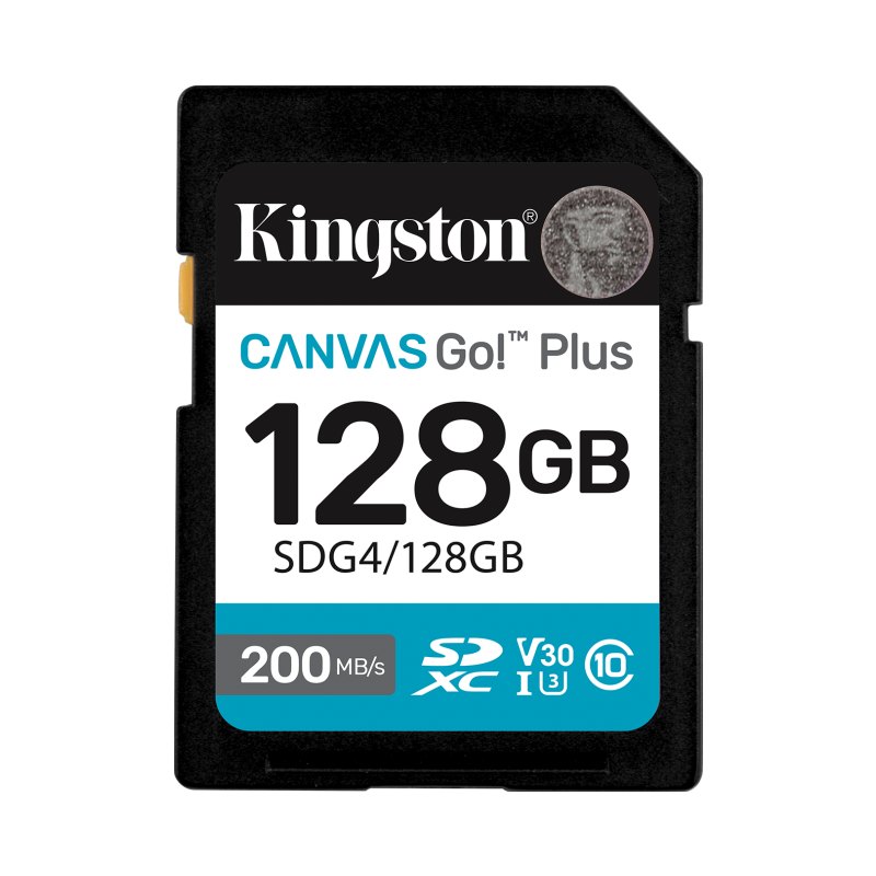 Kingston Technology Canvas Go! Plus 128 Go SDXC Canvas Go Plus Gen4 200 Mo/s C10 UHS-I U3 V30