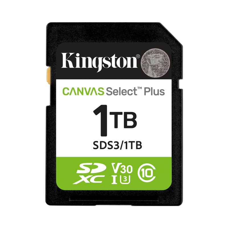 Kingston Technology 1 To SDXC Canvas Select Plus Gen3 150 Mo/s C10 UHS-I U3 V30