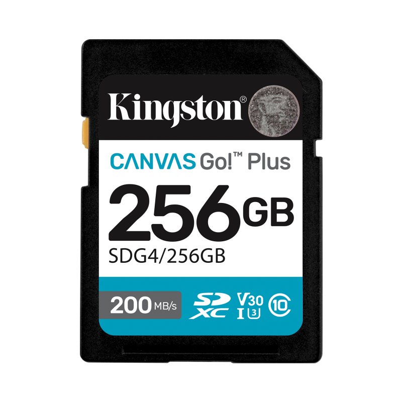 Kingston Technology Canvas Go! Plus 256 Go SDXC Canvas Go Plus Gen4 200 Mo/s C10 UHS-I U3 V30