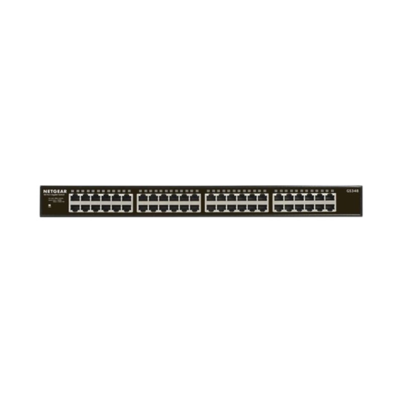 NETGEAR GS348 Unmanaged Gigabit Ethernet (10/100/1000) 1U Black