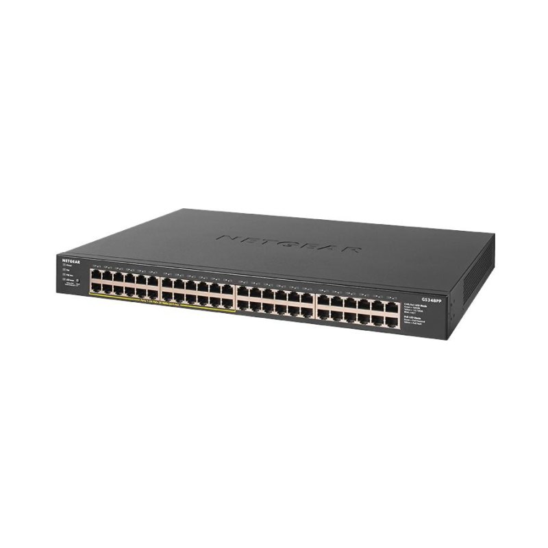 NETGEAR GS348PP Unmanaged Gigabit Ethernet (10/100/1000) Power over Ethernet (PoE) Black
