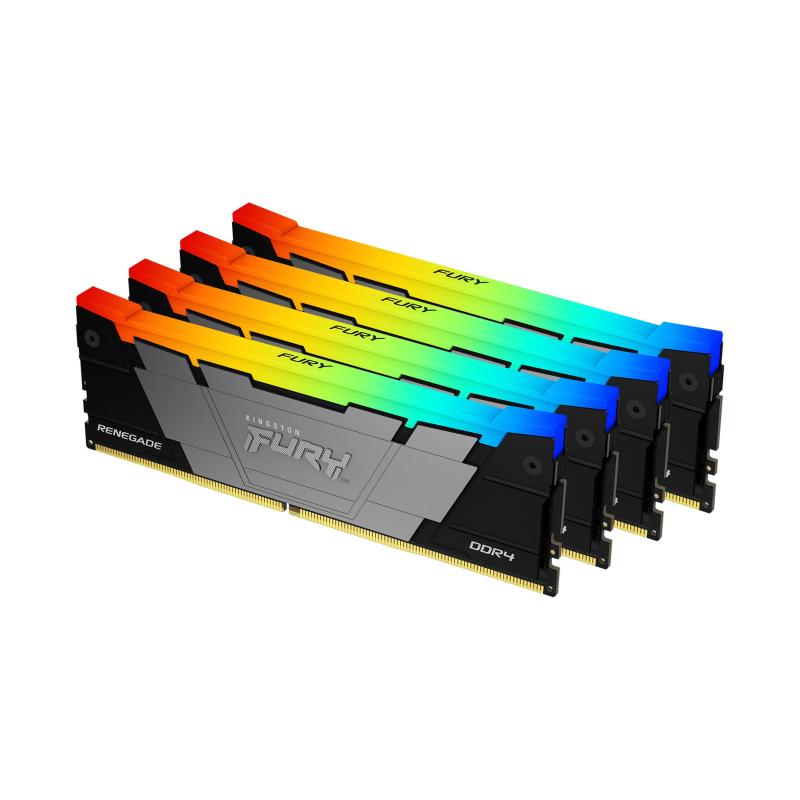 Kingston Technology FURY 128 Go 3200 MT/s DDR4 CL16 DIMM (Kits de 4) Renegade RGB