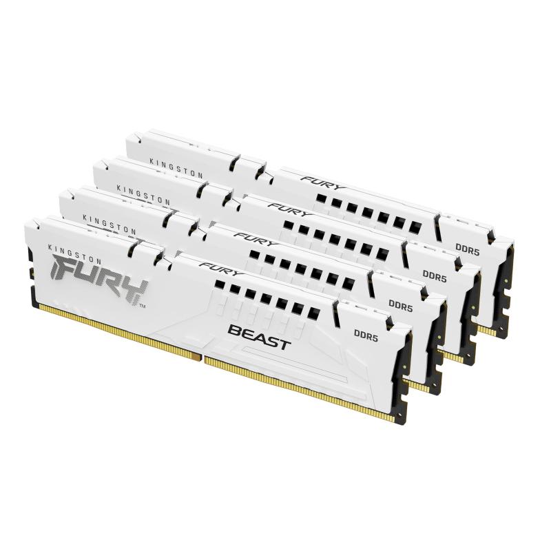 Kingston Technology FURY Beast 64 Go 5600 MT/s DDR5 CL40 DIMM (Kits de 4) White XMP