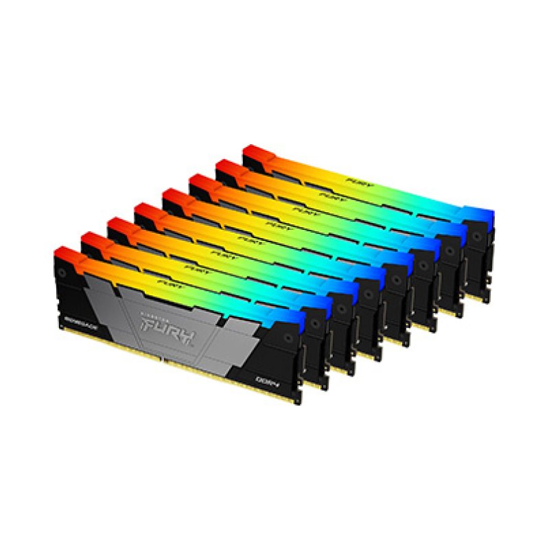 Kingston Technology FURY 256 Go 3200 MT/s DDR4 CL16 DIMM (Kits de 8) Renegade RGB