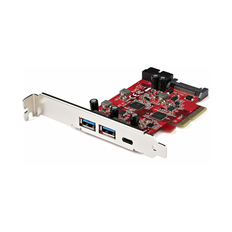 StarTech.com Carte PCI Express USB 5 Ports - Carte PCIe USB 3.2 Gen 2 (10Gbps) avec 1x USB-C & 2x USB-A - 1x IDC 2 Ports (Extension Connecteur Interne USB 5Gbps) - Carte Contrôleur USB C PCI Express