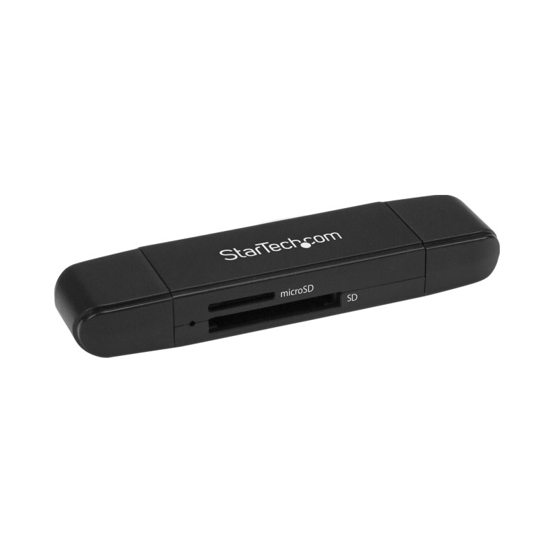 StarTech.com USB C and USB 3.0 SD Card Reader, USB Memory Card Reader, SD, microSD, MMC, UHS-I, USB-C & USB-A Card Adapter - Works with any Operating System