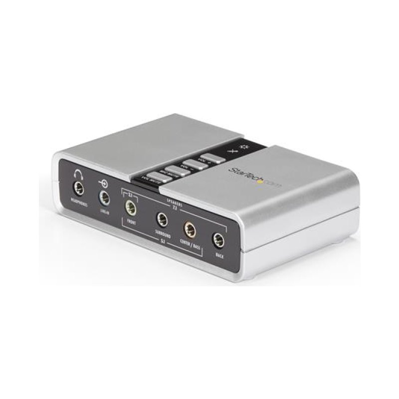 StarTech.com Carte Son USB 7.1 - Carte Son Externe pour Ordinateur Portable avec Audio Numérique SPDIF - Carte Son pour PC - Argent