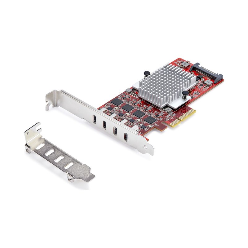 StarTech.com 4-Port USB Type-C PCIe Card, USB 3.2 10Gbps, USB-C PCI Express Expansion Card, 4x Independent USB Controllers, Windows/Linux/macOS, TAA-Compliant