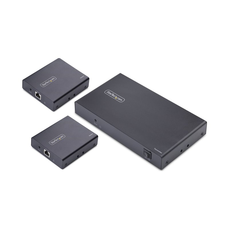 StarTech.com 4-Port HDMI Extender and Splitter Over CAT6, 4K 60Hz, Up to 230ft (70m), 1x4 HDMI over Ethernet Distribution Kit with IR and Power Over Cable