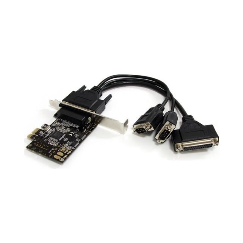 StarTech.com Carte combo série/parallèle PCI Express 2S1P avec câble de dérivation