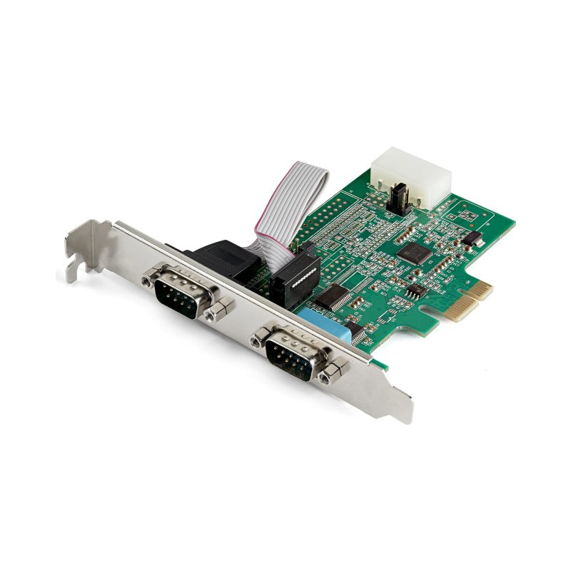 StarTech.com Carte Adaptateur Série PCI Express RS232 à 2 Ports - Carte Contrôleur Hôte Série PCIe RS232 - Carte PCIe vers Double Série DB9 - UART 16550 - Carte d'Extension - Windows&Linux