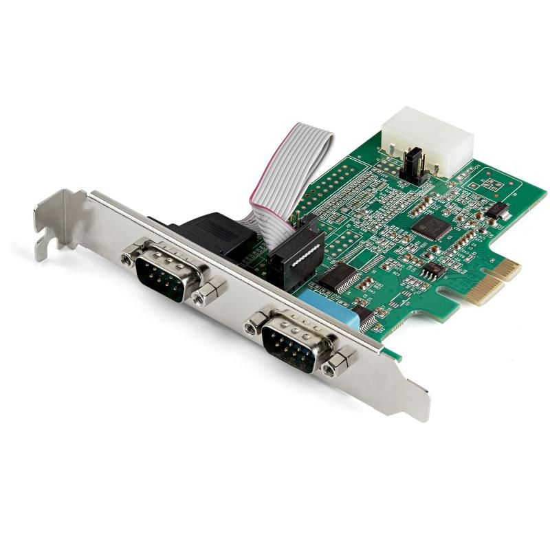 StarTech.com Carte Adaptateur Série PCI Express RS232 à 2 Ports - Carte Contrôleur Hôte Série PCIe RS232 - Carte PCIe vers Double Série DB9 - UART 16550 - Carte d'Extension - Windows&Linux