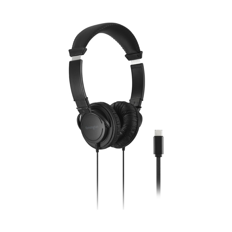 Kensington K97456WW headphones/headset Wired Head-band Calls/Music USB Type-C Black