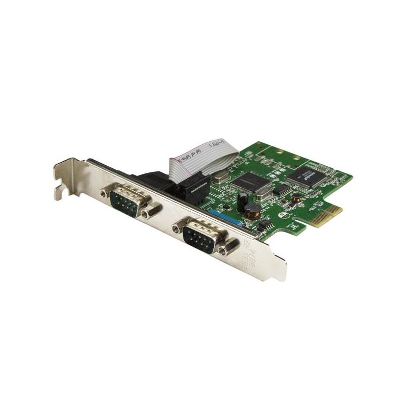 StarTech.com Carte PCI Express à 2 ports série DB9 RS232 - Adaptateur PCIe série avec UART 16C1050