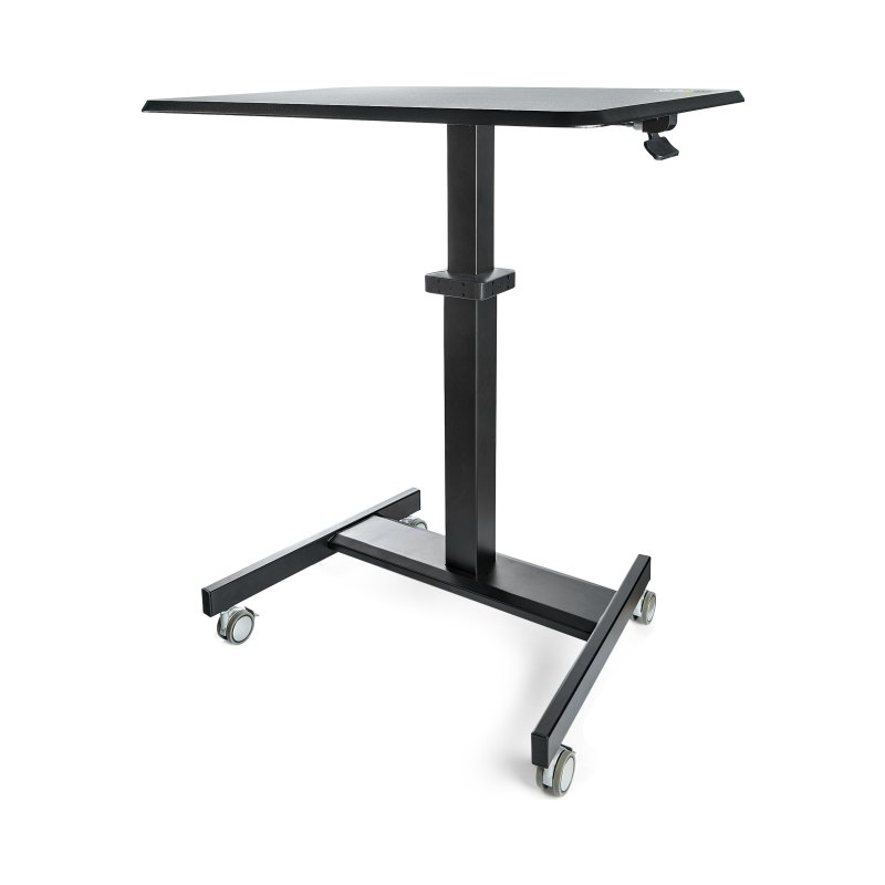 StarTech.com Bureau Mobile Assis-Debout - Poste de Travail Ergonomique à Roulettes - Table Ordinateur Réglable en Hauteur One-Touch - Chariot Informatique pour PC Portable/Ordinateur
