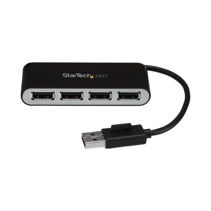 StarTech.com 4-Port Portable USB 2.0 Hub with Built-in Cable