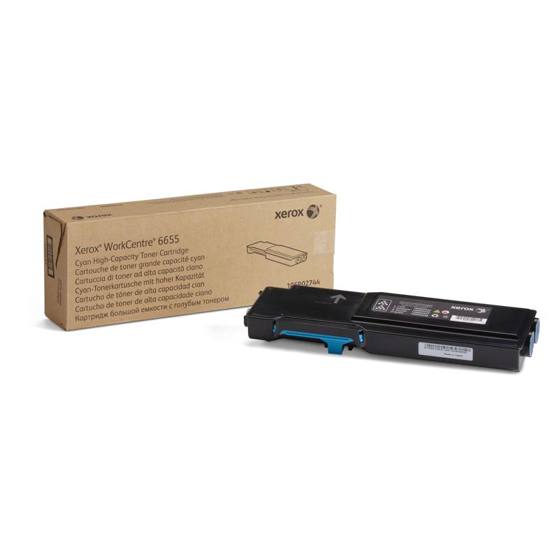 Xerox Cartouche de toner Cyan de Grande capacité WorkCentre® 6655/6655i (7500 pages) - 106R02744