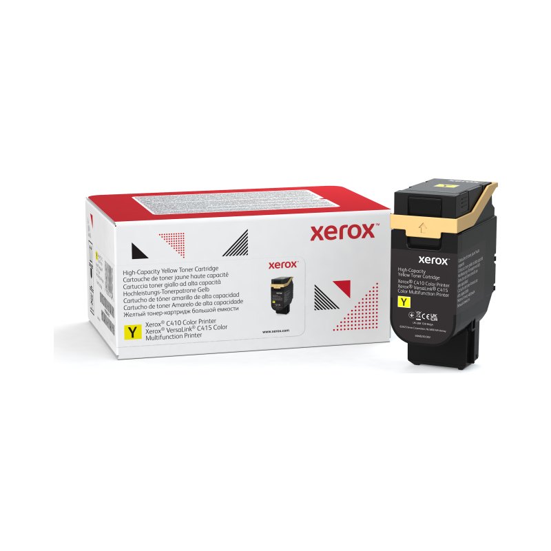 Xerox Genuine ® C410 Color Printer/VersaLink® C415 Color Multifunction Printer Yellow High capacity Toner Cartridge (7000 Pages) - 006R04688
