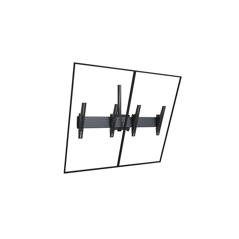 Chief Fusion® Grande solution de montage au plafond 2 x 1 en portrait pour panneau de menu 400 mm Interfaces