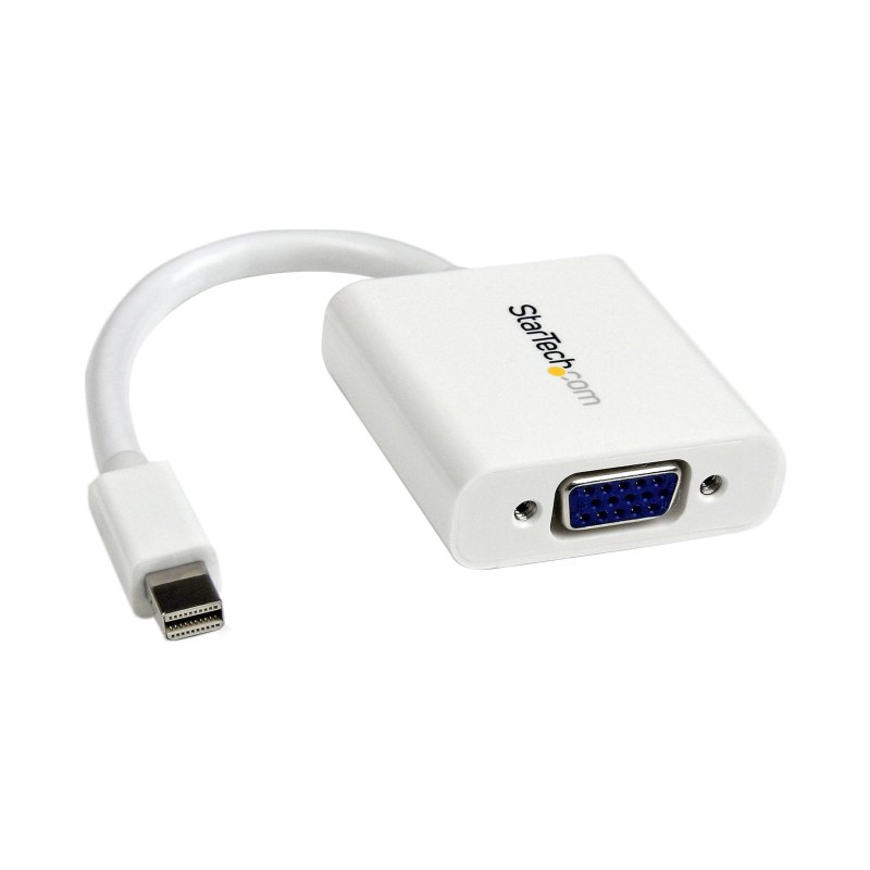 StarTech.com Adaptateur mini DisplayPort vers VGA - Blanc - 1080p - Adaptateur Convertisseur d'Écran Mini DisplayPort/Mini Display/Mini DP Thunderbolt vers VGA - Convertisseur Mini DP vers VGA
