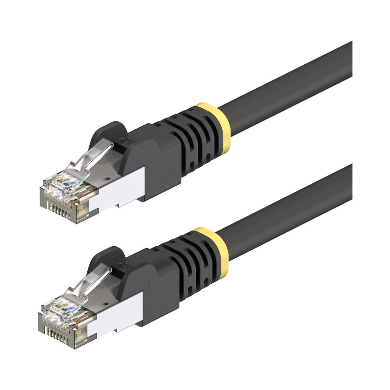 StarTech.com C6APATCHUV50FTBK câble de réseau Noir 15,2 m Cat6a S/FTP (S-STP)