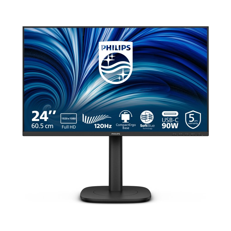 Philips 3000 series 24B2U3301/00 computer monitor 60.5 cm (23.8") 1920 x 1080 pixels Full HD LCD Black