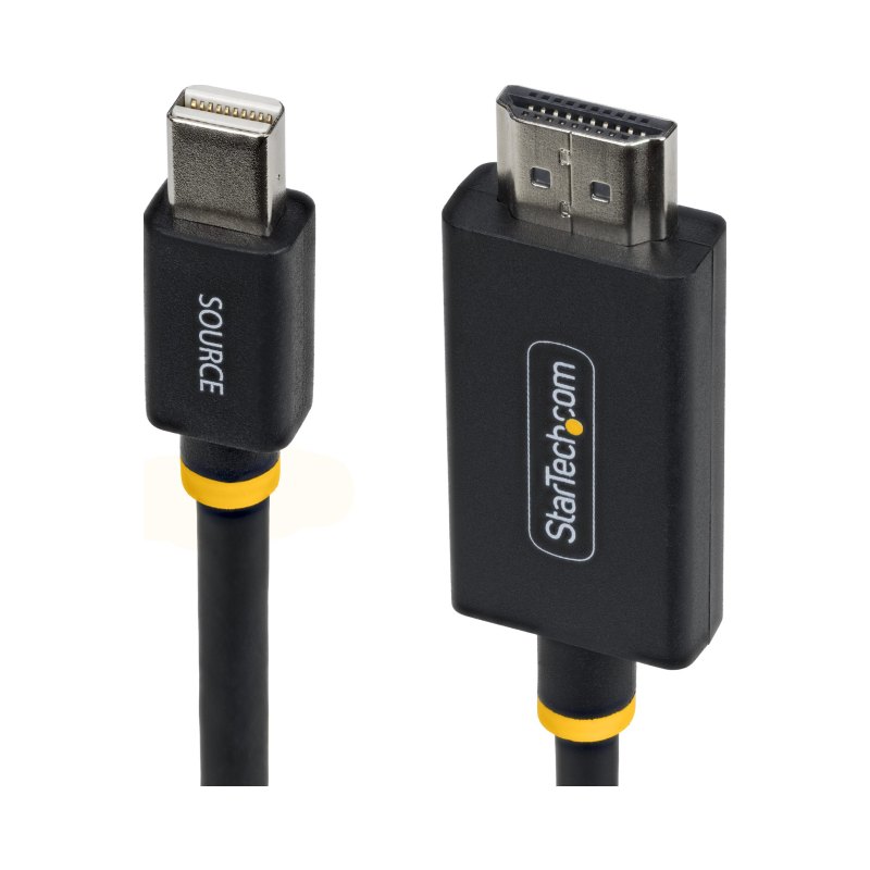 StarTech.com Câble Adaptateur Mini DisplayPort vers HDMI de 2m, 4K 60 Hz avec HBR3/HDCP 2.3/DPCP, MDP vers HDMI 2.0, Convertisseur Vidéo Actif, Mini DisplayPort Desktop vers Moniteur HDMI