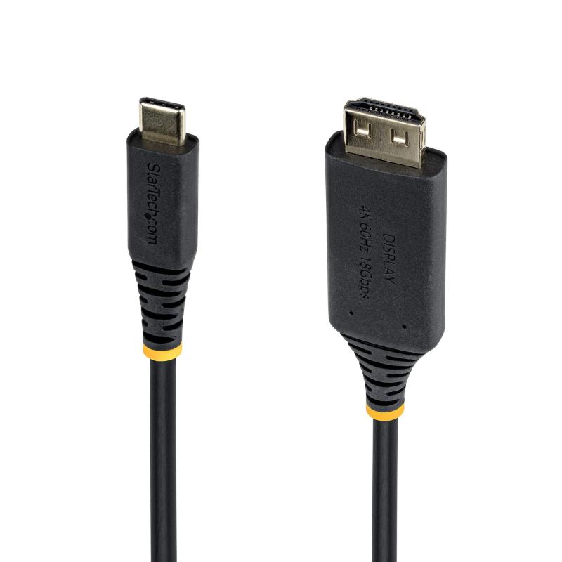 StarTech.com Câble Adaptateur USB-C vers HDMI de 1m, Connecteur HDMI à Verrouillage, 4K 60Hz, Compatible Thunderbolt, HDR, Câble Unidirectionnel pour MacBook, Dell, HP, Lenovo