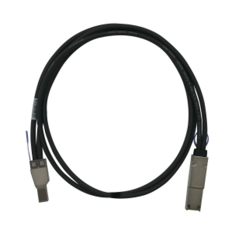 QNAP CAB-SAS05M-8644-8088 Serial Attached SCSI (SAS) cable 1 m Black, Metallic