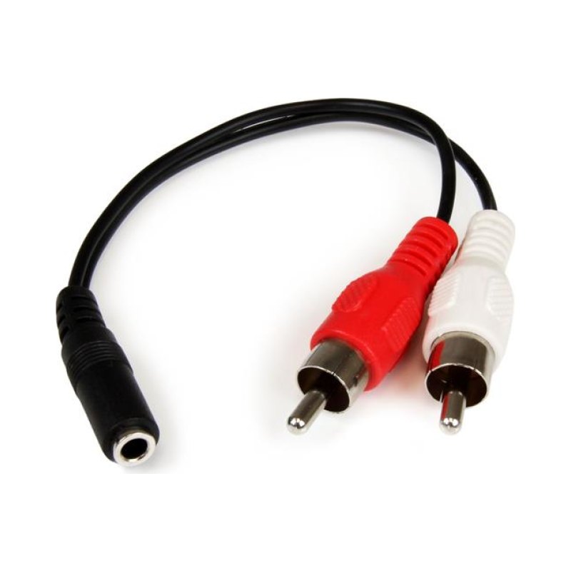 StarTech.com Câble en Y Mini-Jack 3,5mm vers 2x RCA de 15 cm - Adaptateur audio Mini-Jack (F) vers 2x Cinch (M)
