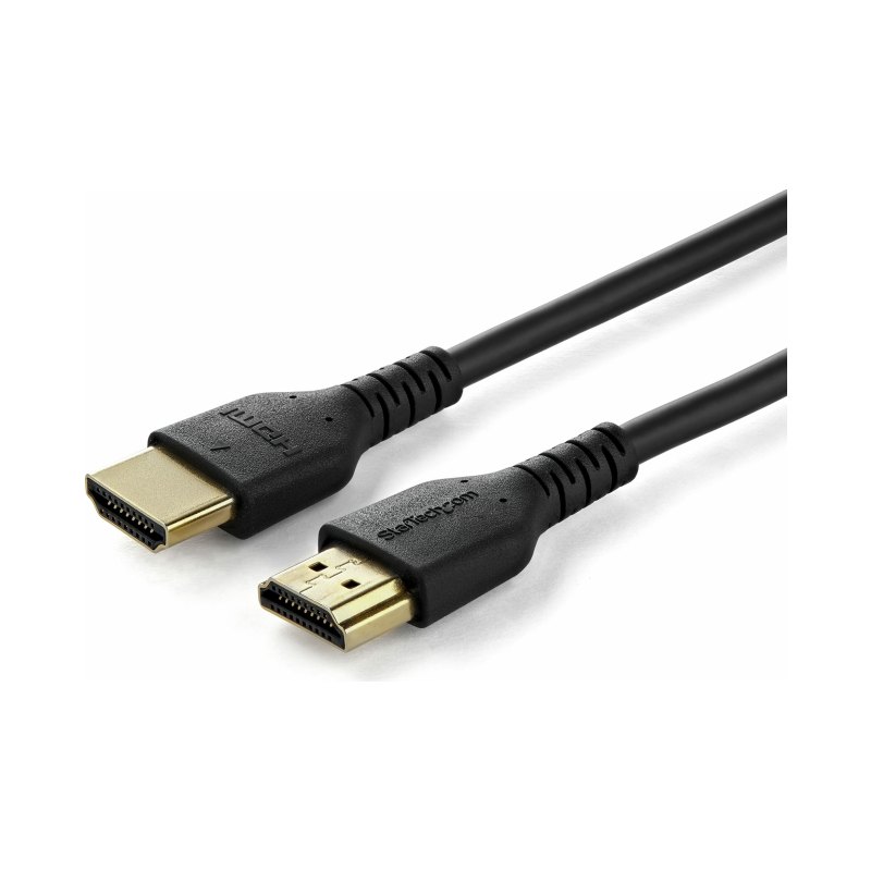 StarTech.com Câble HDMI Fin de 1,5 m, Câble HDMI 2.0 Flexible Certifié Premium avec Ethernet, UHD 4K 60Hz HDR10, Conception Durable en Fibre d'Aramide avec Gaine en TPE