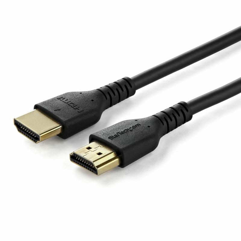 StarTech.com Câble HDMI Fin de 1,5 m, Câble HDMI 2.0 Flexible Certifié Premium avec Ethernet, UHD 4K 60Hz HDR10, Conception Durable en Fibre d'Aramide avec Gaine en TPE