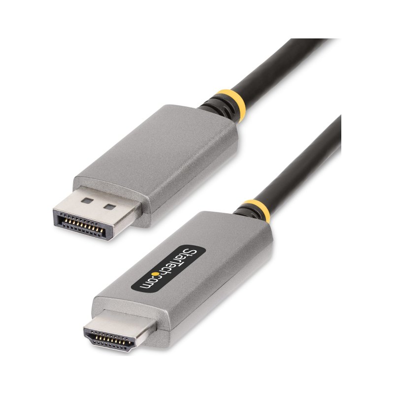 StarTech.com Câble Adaptateur DisplayPort vers HDMI, 8K 60Hz, 4K 144Hz, HDR10, DP 1.4 vers HDMI 2.1 - Convertisseur Vidéo Actif, Adaptateur DisplayPort vers Moniteur HDMI - Cordon DisplayPort vers HDMI M/M
