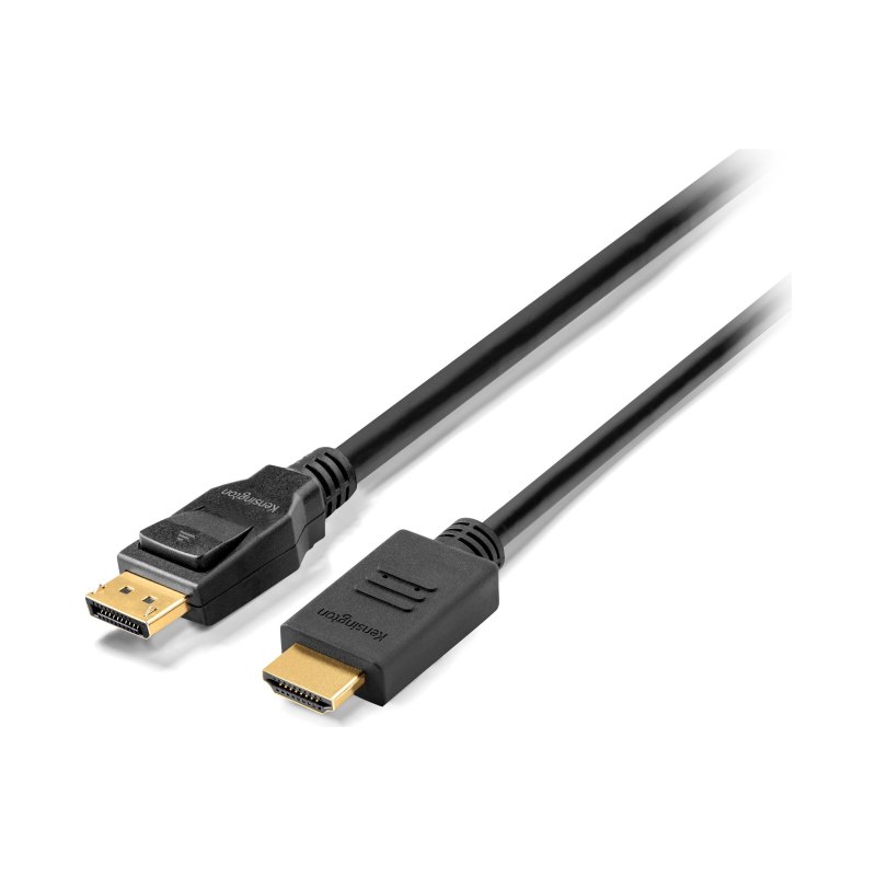 Kensington DisplayPort 1.2 (M) to HDMI (M) passive unidirectional cable, 1.8m (6ft)