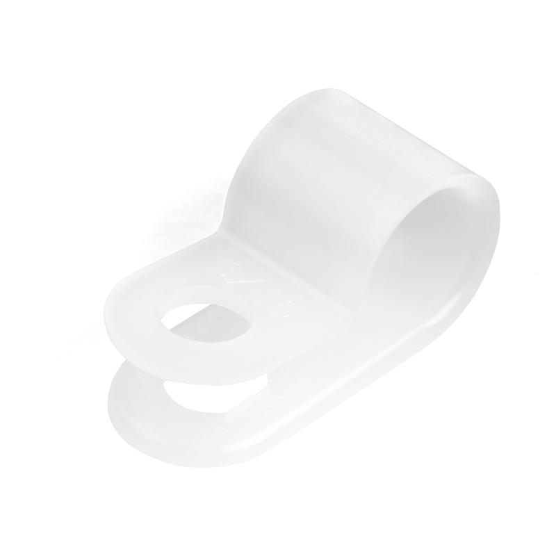 StarTech.com 100 Attache Câble Boucle à Vis, Collier Serre Câble Petit Faisceau 7.9mm, Boucle Serre Câble Nylon R-Type, Pince Gestion Câble Ethernet à Visser, Ignifugée UL/94V-2