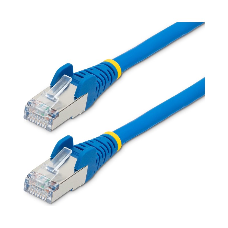 StarTech.com 12ft CAT6a Ethernet Cable - Blue - Low Smoke Zero Halogen (LSZH) - 10GbE 500MHz 100W PoE++ Snagless RJ-45 w/Strain Reliefs S/FTP Network Patch Cord
