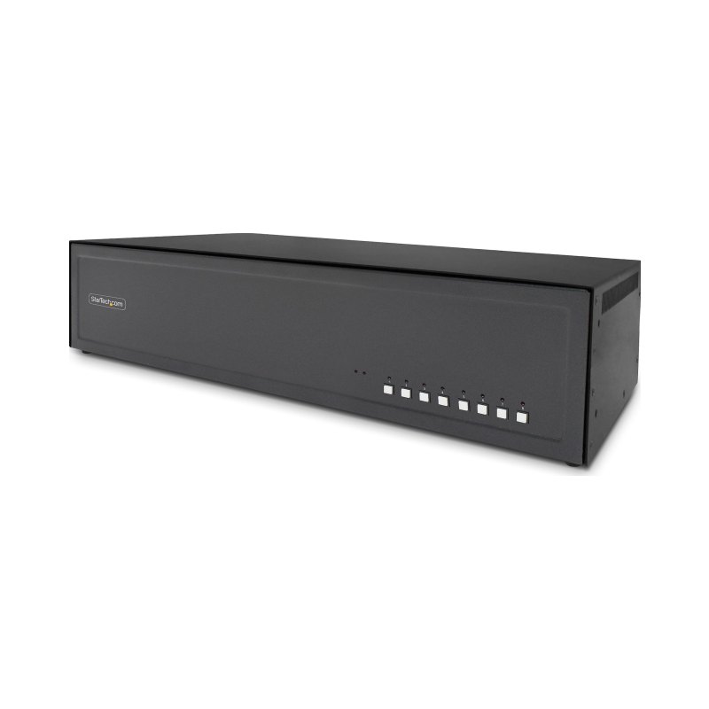 StarTech.com Switch KVM Sécurisé à 8 Ports pour Deux Moniteurs, DisplayPort, 4K 60 Hz, KVM de Bureau NIAP 4.0, Boîtier Métallique, Made in USA