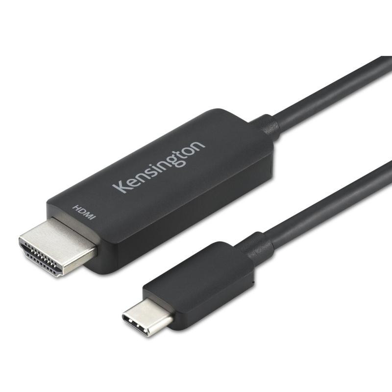 Kensington K38343WW câble vidéo et adaptateur 1,8 m USB Type-C HDMI Noir