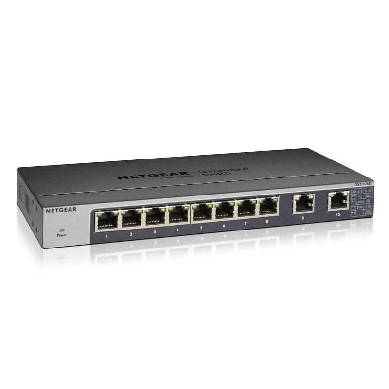 NETGEAR GS110MX Non-géré Gigabit Ethernet (10/100/1000) Noir