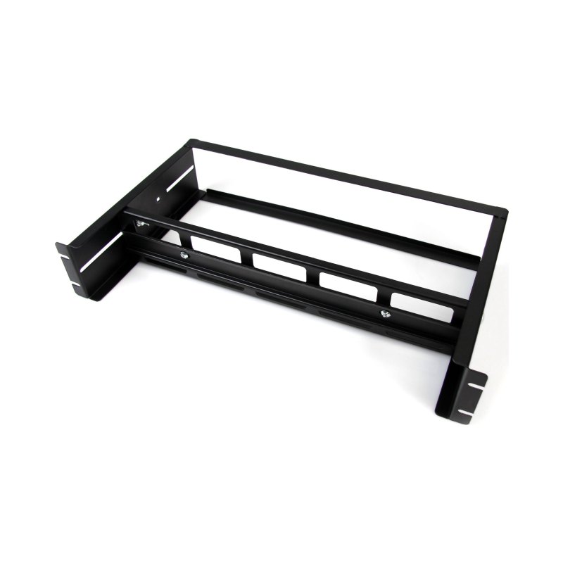 StarTech.com 2U DIN Rail Kit for Standard 19" Rack - Adjustable Depth Rackmount DIN Rail with Top Hat, Mini, G Rails, 27lbs/12.5kg Weight Capacity