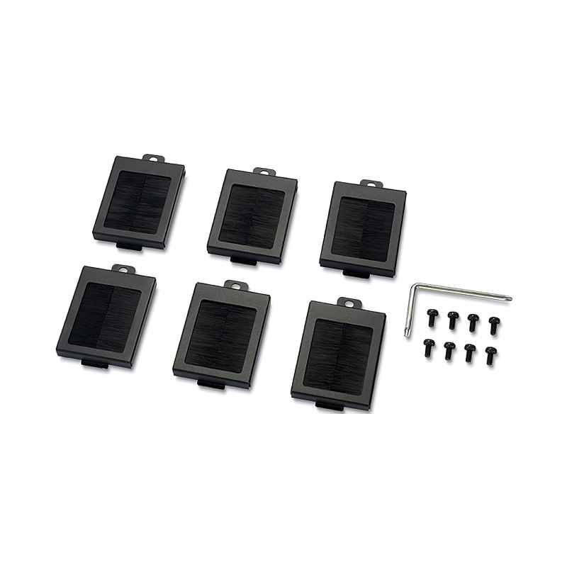 APC NetShelter Cable Management, Mounting Rail Brush Strips, Set of 6, for NetShelter SX 750 mm Wide, Black, 76 x 114 x 13 mm