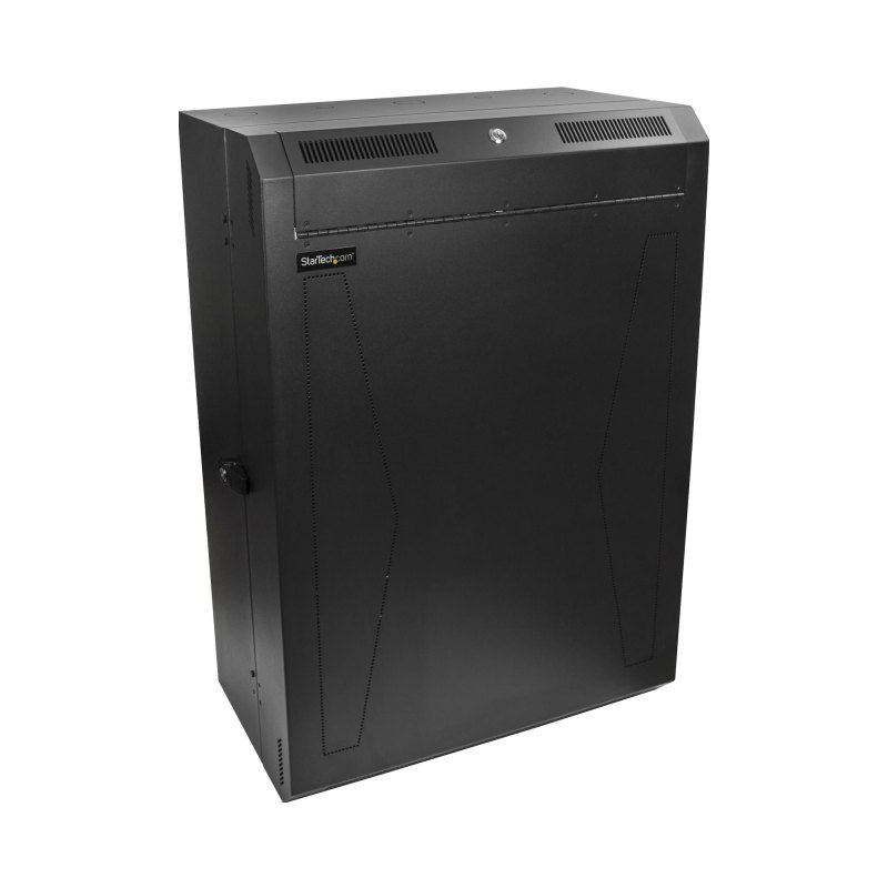 StarTech.com 8U 19" Vertical Wall Mount Server Rack Cabinet - Low Profile (15") - 30" Deep Locking Network Enclosure w/2U for Switch Patch Panel Router Mounting IT/Data Cabinet Assembled