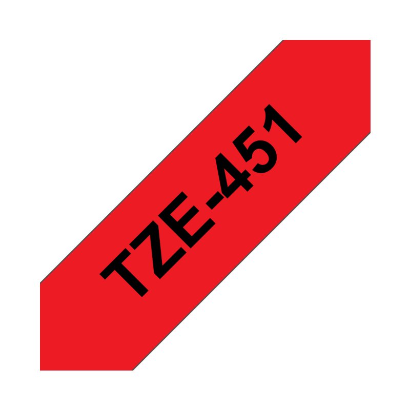 Brother TZE-451 label-making tape Black on red TZ