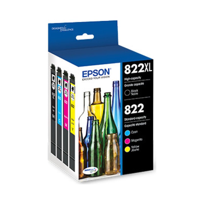 Epson T822XL-BCS ink cartridge 4 pc(s) Original High (XL) Yield Black, Cyan, Magenta, Yellow
