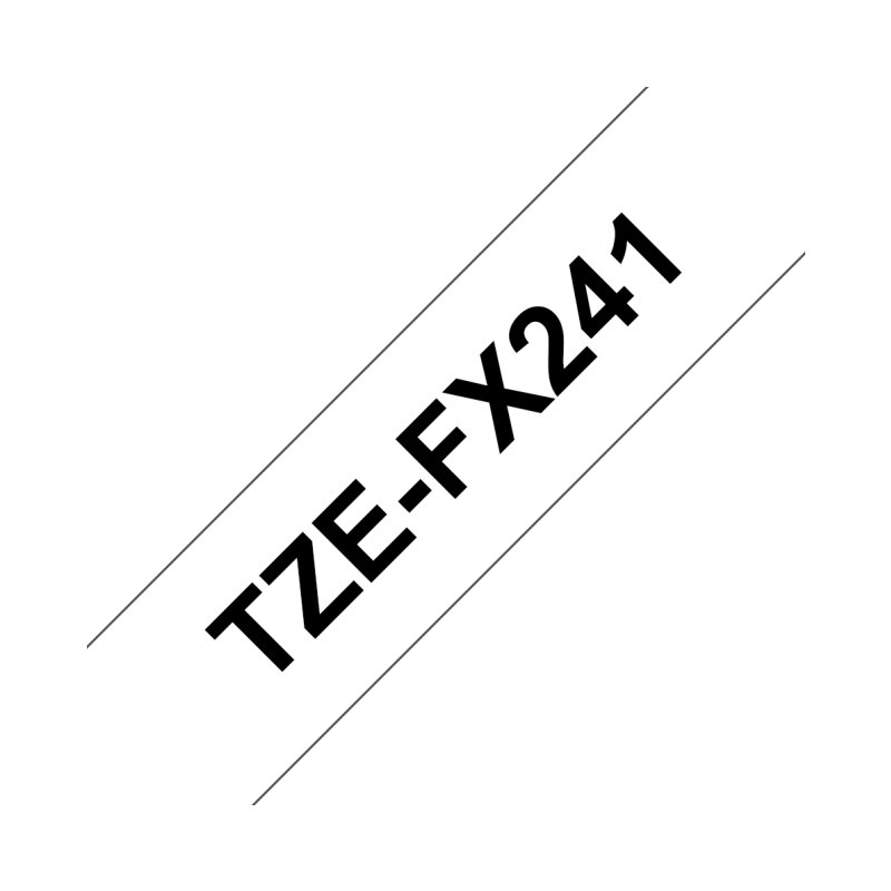 Brother TZE-FX241 label-making tape Black on white TZ