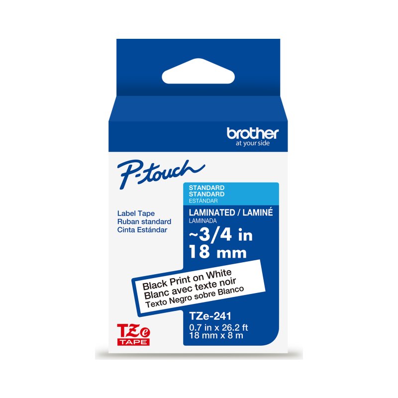 Brother TZe-241G label-making tape Black on white